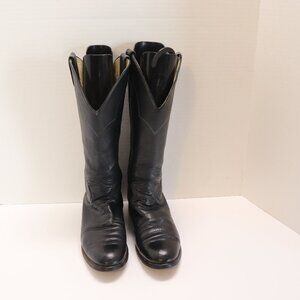 Jusin Autographed by Garth Brooks Women's Western Boots Size 7A Black USA